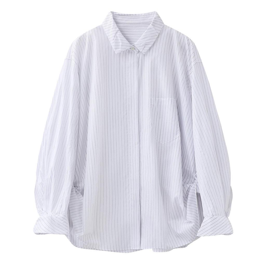 2026 Spring Women's Casual Striped Lapel Shirt - Simple, Versatile, and Chic