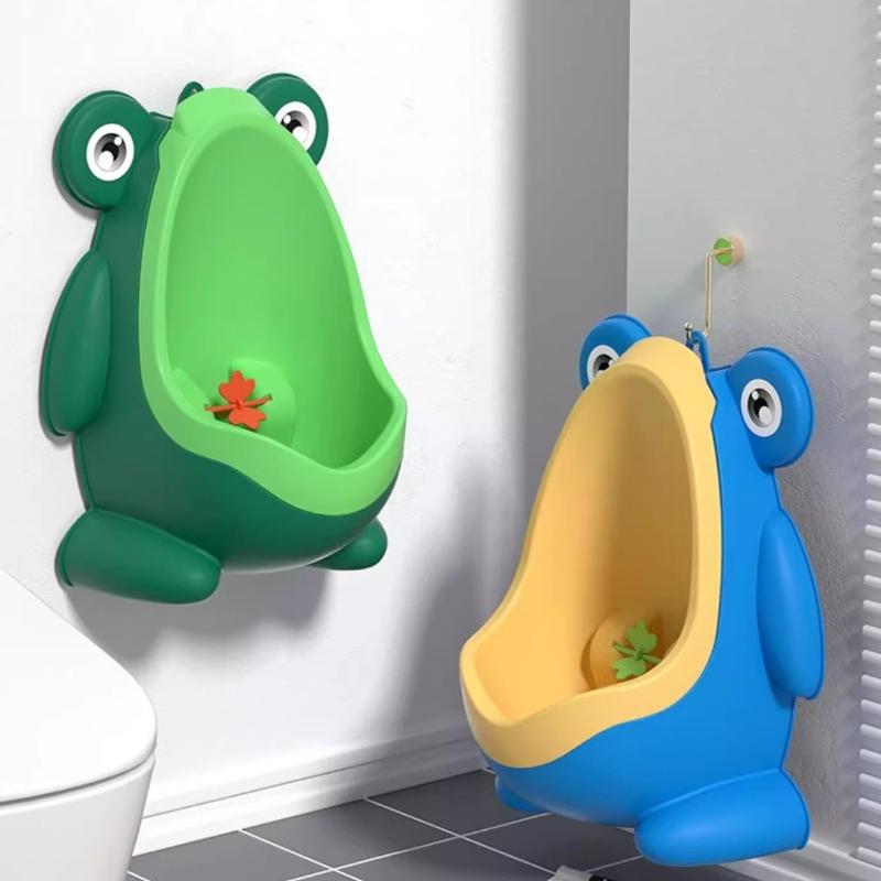 Frog Potty Training For Boys With Fun Target Game, Wall-Mounted Pee Trainer For Easy & Clean Learning