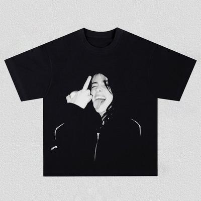 Billie Eilish Y2k grafik 100% bomull unisexskjorta 2026 Ny Rundhals Kortärmad Unisexs Dammode hiphop T-shirt fläktpresenter