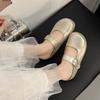 2025 casual new retro niche ugly cute Velcro versatile niche non-slip soft bottom Mary Jane