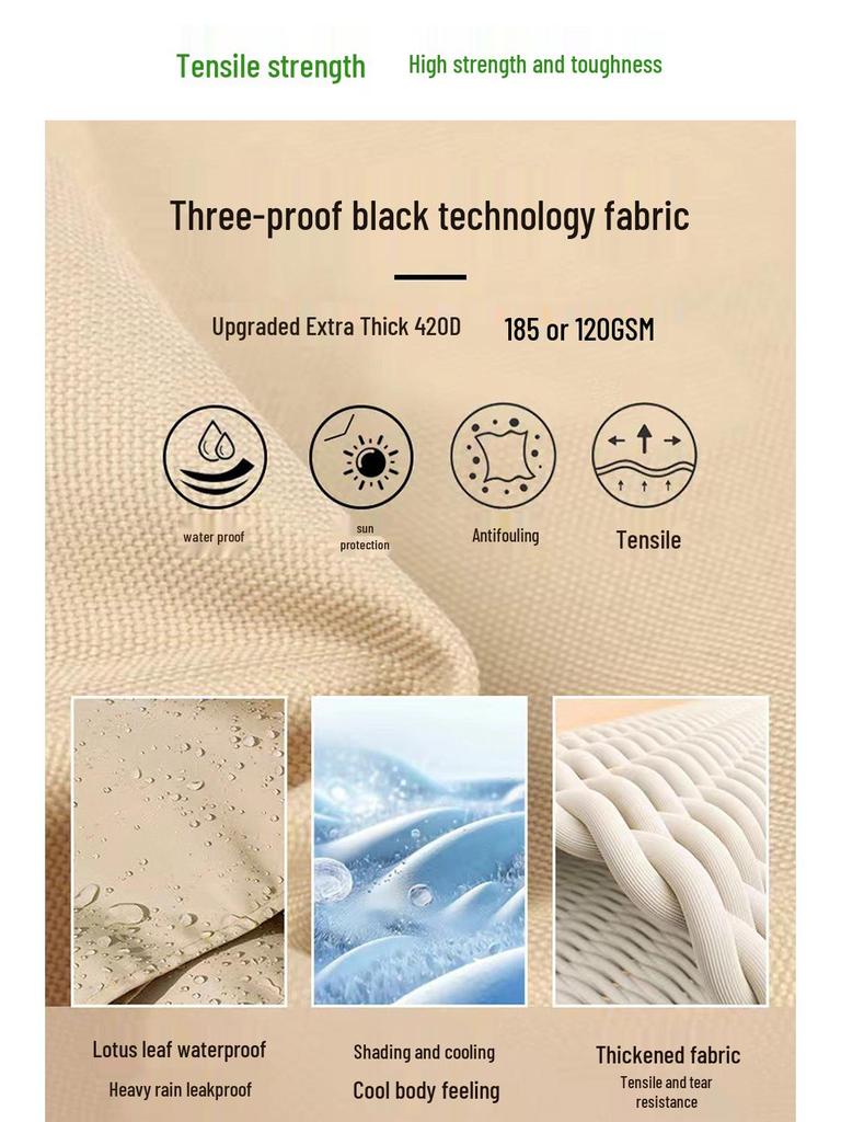 Waterproof Outdoor Sunshade Sail Tent for Patio, Camping, and Cars