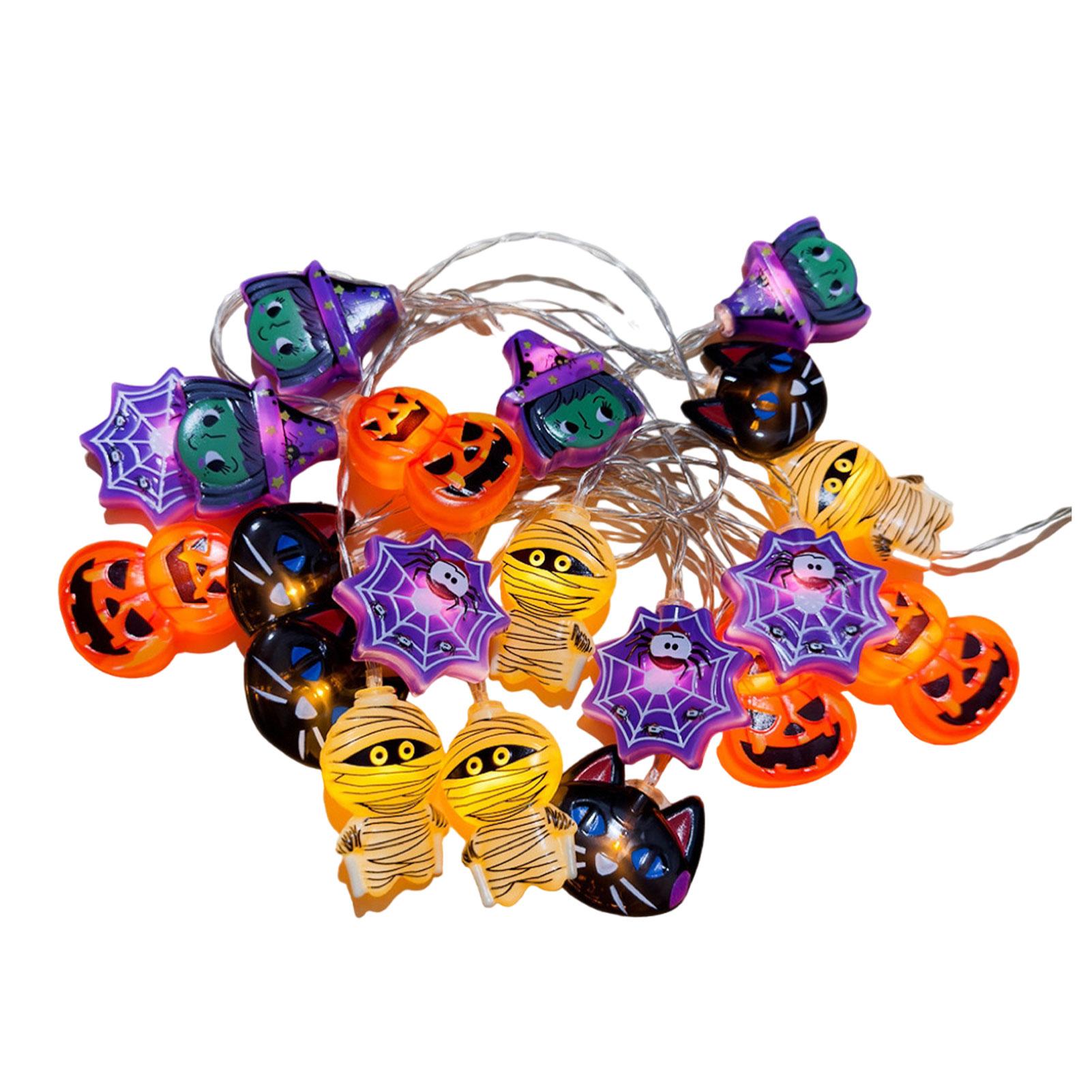 

Гирлянда из светодиодов на Хэллоуин добавит жуткого веселья в декор сцены. Уличное праздничное украшение, светодиодные фонари. mixed 6