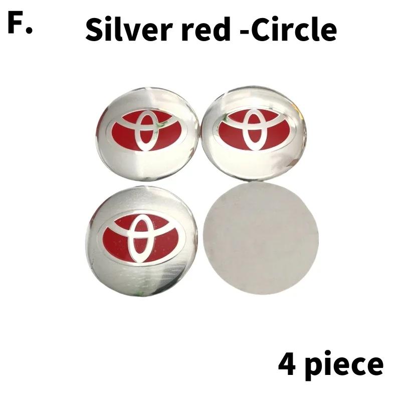 4pcs 56mm Aluminum Alloy logo Wheel Center Hub Cap Badge sticker For Toyota Prado Rav4 Yaris Hilux Prius Corolla Camry Accessory