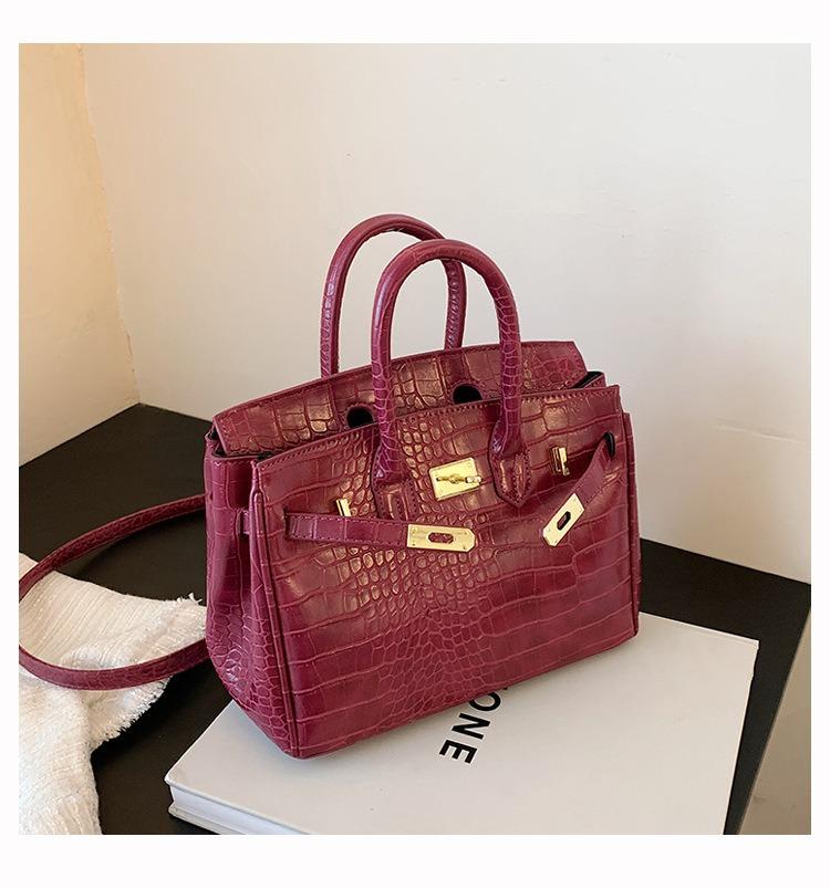 European and American Fashion Women's Bags, Crocodile Pattern Light Luxury Kelly Bags, New Bags, Niche Texture Messenger Bags