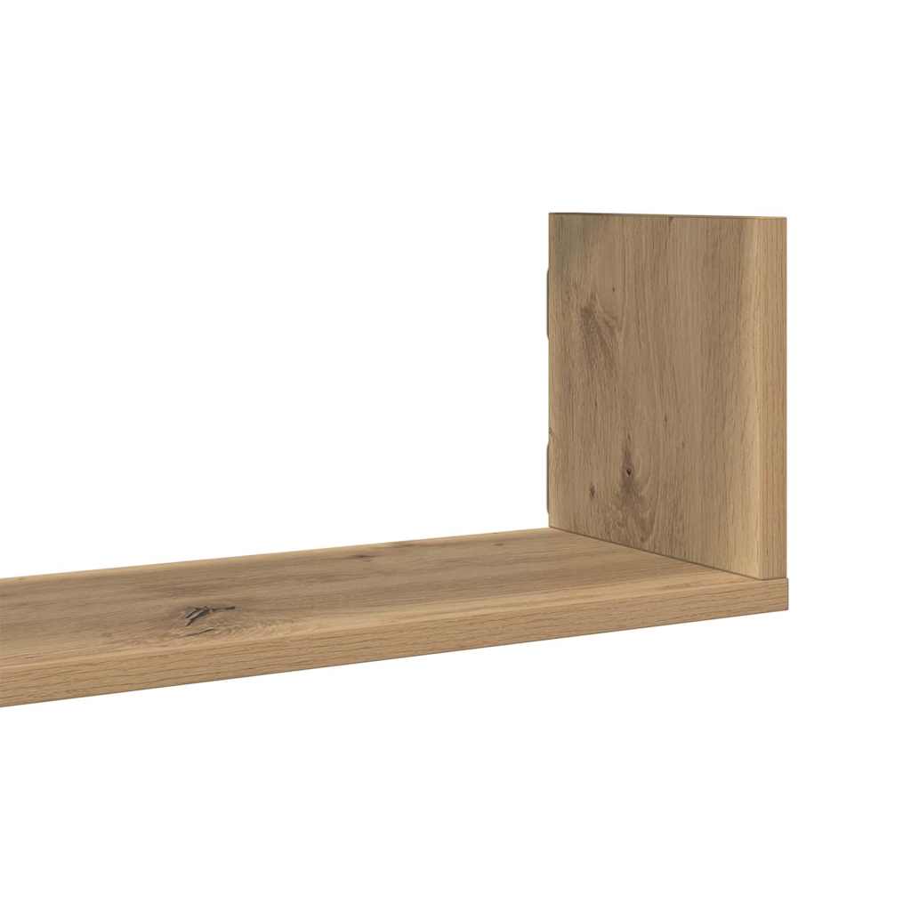 Vidaxl Półki Ścienne, 3 Szt., Dąb Artisian, 58X18X18 Cm