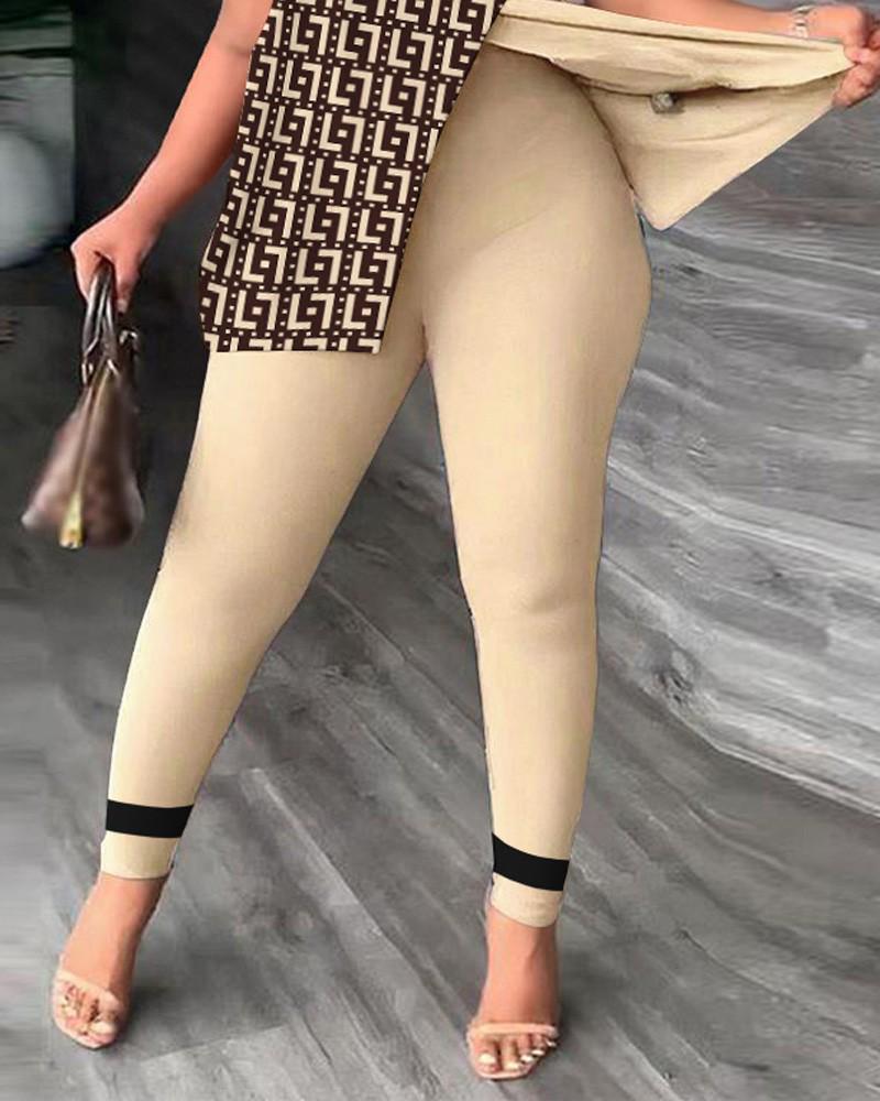 2024 Autumn Women's European & American Two-Piece Irregular Fashion Long Pants Set