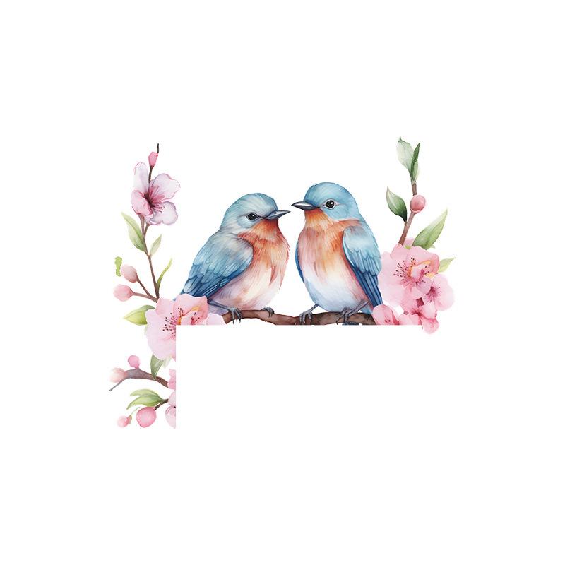 Green Plants Rose Daisies Peony Flowers Leaf Switch Stickers Home Decoration Wall Stickers Self-adhesive