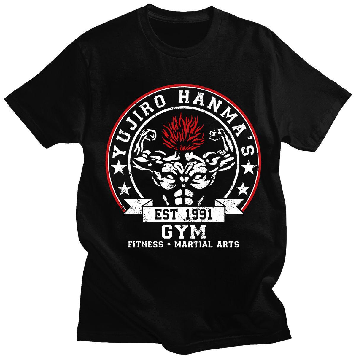 

Baki The Grappler Anime Mens T Shirt Yujiro Hanma Short Sleeve Casual Men Cotton Tshirt Clothes for Teens Classic Punk Tee Shirt 4XL