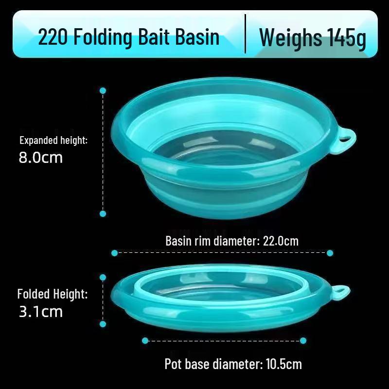 Foldable Magnetic Silicone Bait Tray - Portable and Universal Fishing Accessory