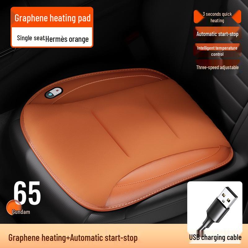 2025 Графеновая бархатная подушка на автомобильное сиденье – Зимний комфорт с подогревом