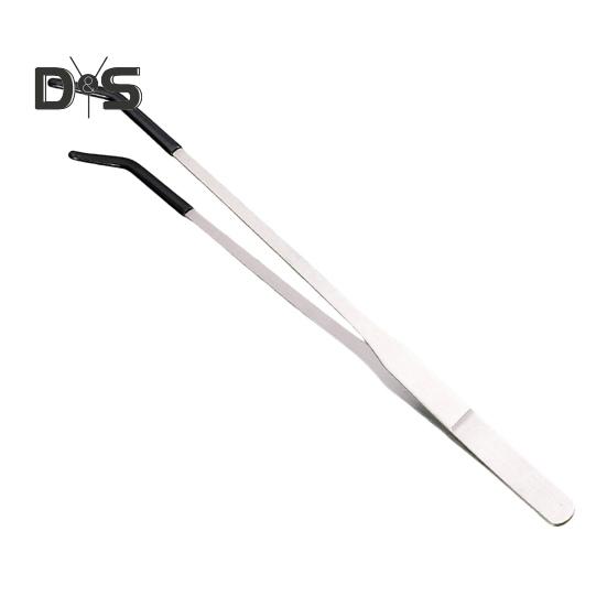 2 ks Nerezové kleště na krmení plazů s gumovou špičkou Dlouhá rovná zakřivená pinzeta Příslušenství k nádržím na dračí hady s vousy Potřeby pro terária