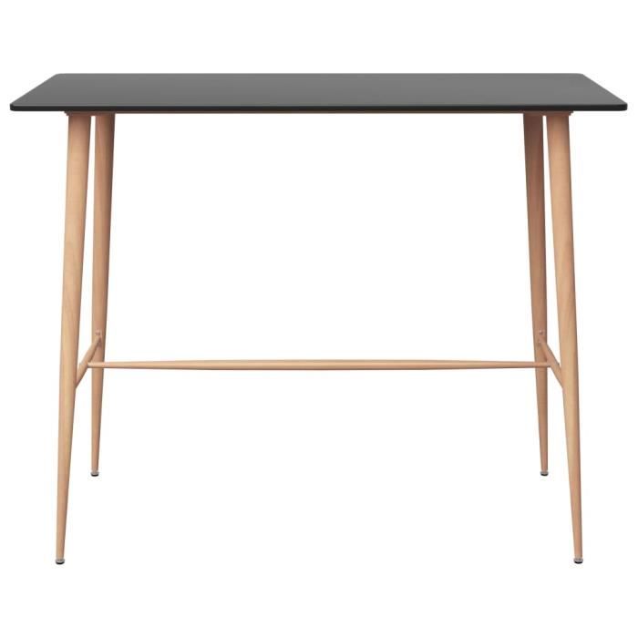 VidaXL Table de bar Noir 120x60x105 cm
