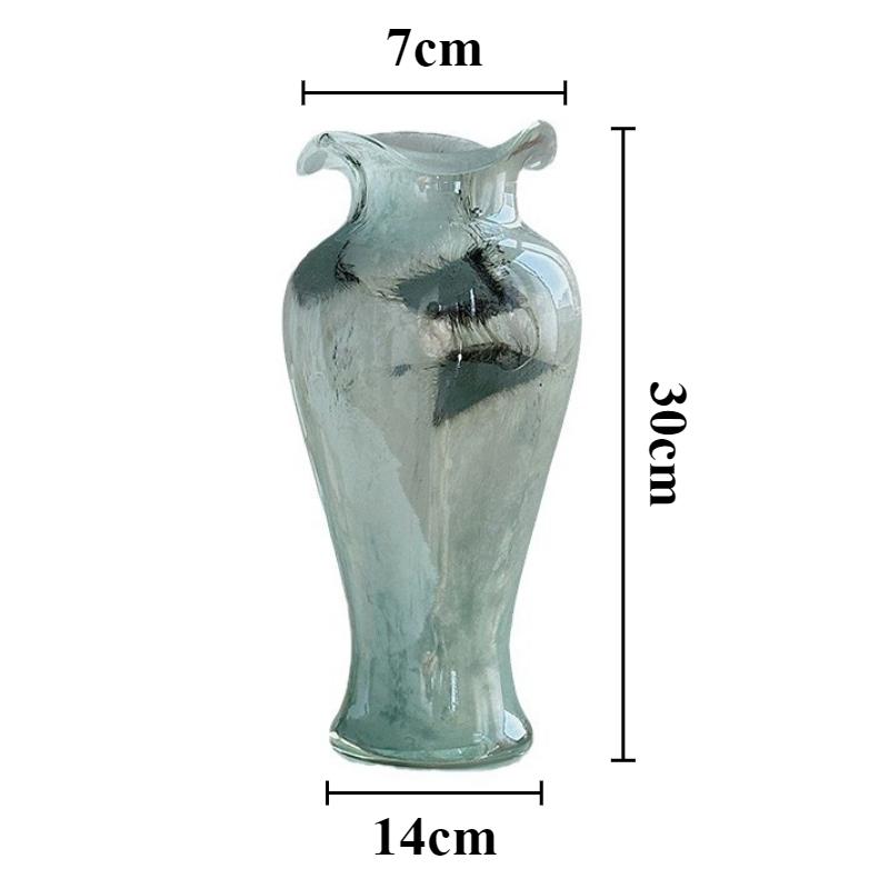Glass Flower Vase Elegant Transparent Desktop Vase Modern Luxury Aesthetic Flower Bottle Living Room Decoration Accessories