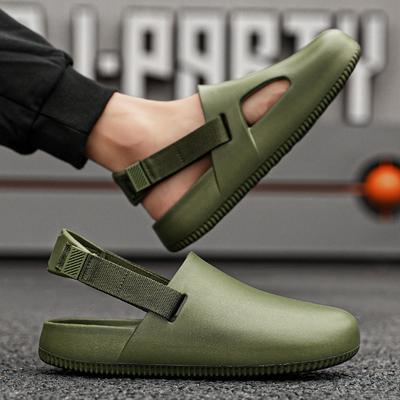 Summers Clogs Man Slippers Men Flat Mules Beach Sandals Quick Drying Water Shoes Work Casual Garden Lightweight Slippers