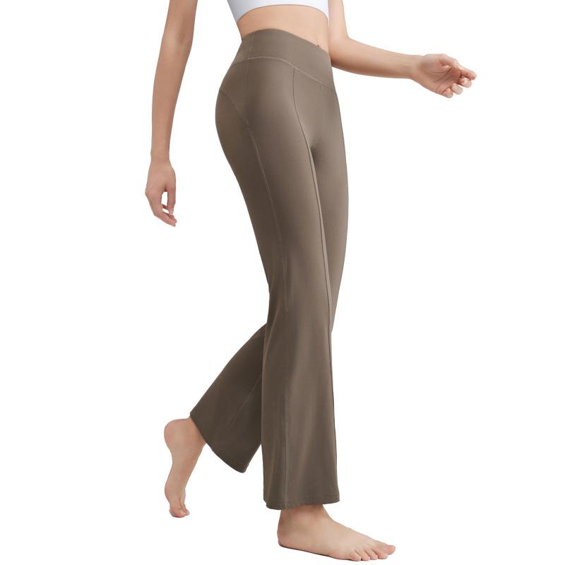 Sweatpants Slightly Pull Yoga Pants Women's Spring and Summer New High Waist Hip Lift Small Fitness Trousers Tight Flared Pants