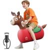 QPAU Renne Gonflable Sauteur avec Housse & Pompe, Jouet Noël Enfants 5+ & Adultes, Idéal Jeu Extérieur