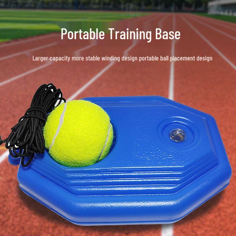 Jianzhidu Solo Tennis Trainer Rebound Set Base + 2 Tethered Balls