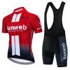 Mens Short Sleeve Cycling Jersey Set Sunweb Team Edition Mountain Road Bike Moisture Wicking