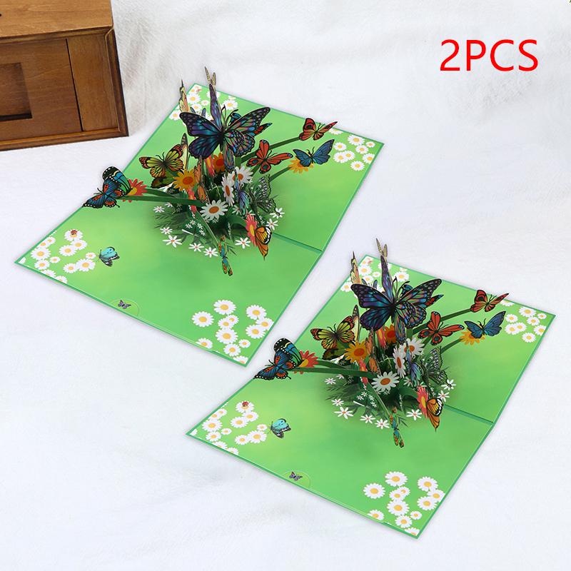 3D Butterfly Pop Up Greeting Cards Postcard For Valentine's Day, Anniversary, Wedding Invitation Greeting,Mother, Birthday Gift