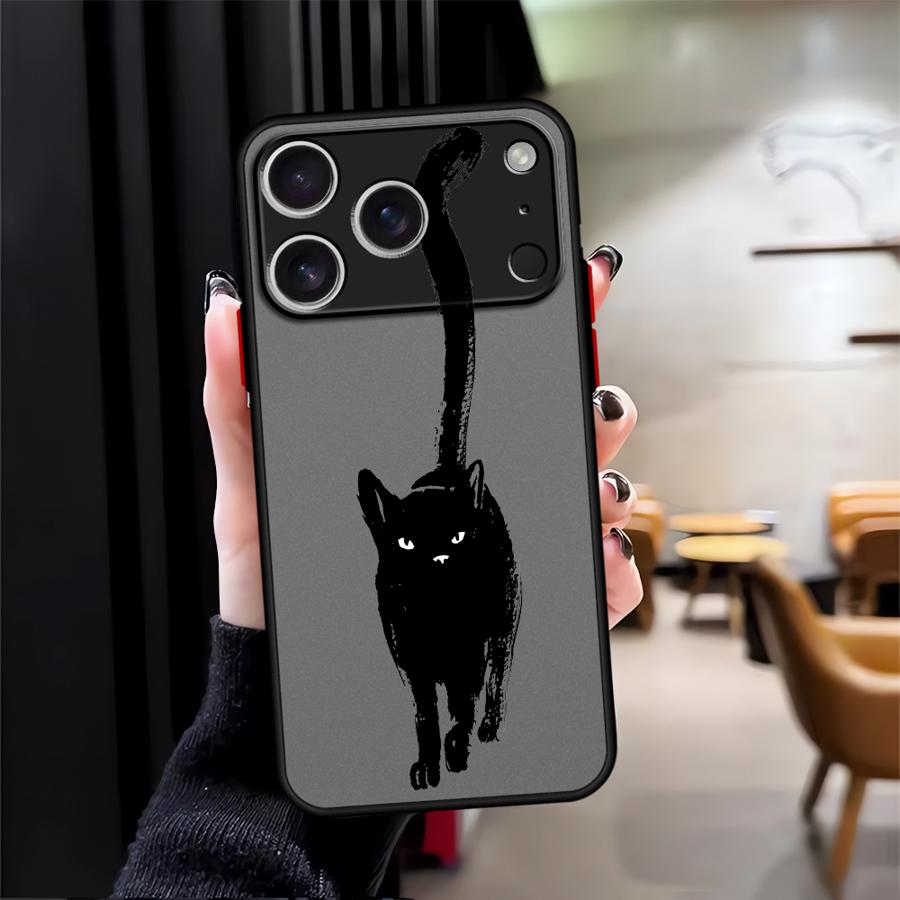 Lrritable Cat Funda Back Phone Cover Case for iPhone 17 Pro Max Air 14 XS XR 7 8 SE 11 12 16 Plus 15 13 Mini