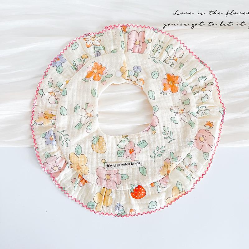 Кружевная детская слюнявчик в корейском стиле - Дышащая марля для младенцев (0-2 года)