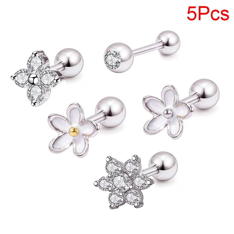 Blumen-Helix-Tragus-Knorpel-Piercing-Ohrstecker-Ohrring aus Edelstahl