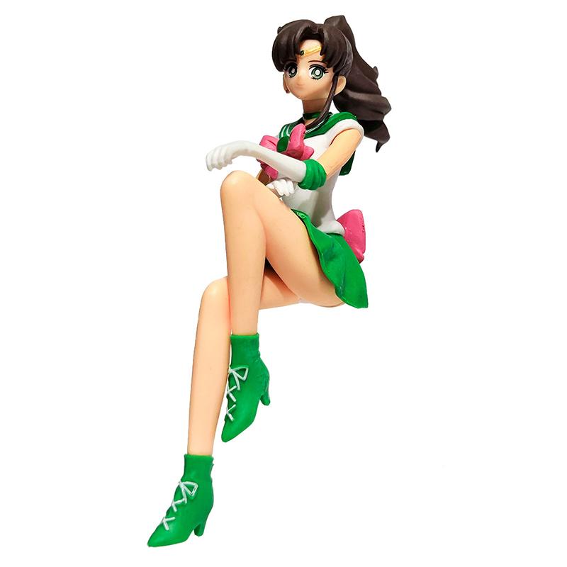 13.5cm Anime Sailor Moon Modèle Hino Rei Accessoires de Voiture Collection Poupée PVC Sailor Mars Jupiter Mercure Vénus Figurines Jouets Cadeaux
