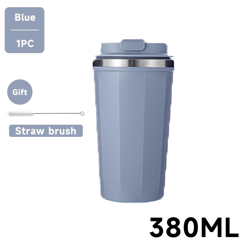 Thermo Cafe Coffee Mug Car Thermos Mug 380ML Travel Thermo Cup for Tea Water Coffee Double Stainless Steel