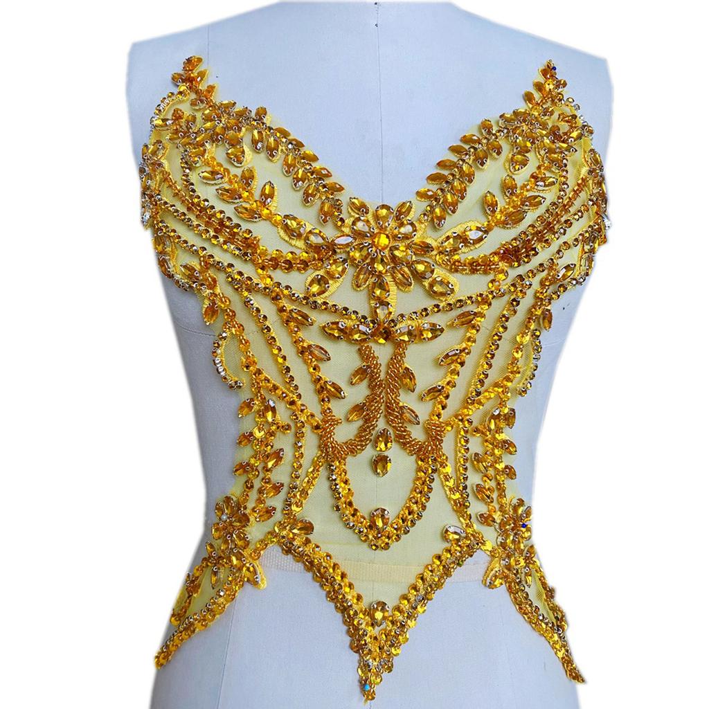 Hand Beaded Patches Sew On Patches 3D Costumes Appliques Patches Decorative Patches for Clothes Dress Decoration