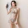 Sex Underwear Women's National Style Cheongsam Transparent Free Uniform Temptation Passion Sexy Tulle Plus Size Suit