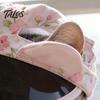 Talos Pet Sun Visor Hat, Summer Floral Cat Cap with Ear Holes, Adjustable Wide Sunshade Brim Hat Cute Rabbit Ears for Cats Dogs Outdoor Protection