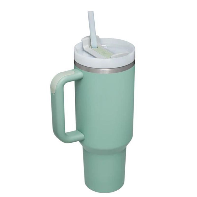 40oz Tumbler with Handle Straw Thermos Bottle,Stainless Ice Cream Cup Steel Cup Thermal Mug Keeps Cold and Heat Water Bottle