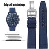 Nylon Rubber Watch Strap For IWC Pilot Spade A Mark 18 Portuguese Blue Band FOLDING CLASP Canvas Men's Watch Chain 20MM Bracelet
