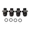4 Peças Conexão Macho ORB 1500PSI Liga de Alumínio Multiuso Anel O Boss Adaptador Macho para Barra de Combustível Resfriador de Óleo Bomba de Combustível