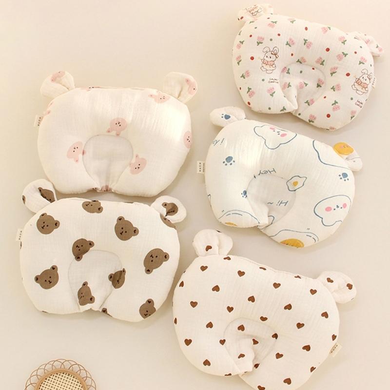 Bear Ear Baby Pillow Soothing & Calming Newborn Pillow Easy To Clean Pillow Exquisite Craftsmanship Pillow for Boy Girl
