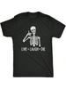 LIVE LAUGH DIE Funny Skeleton Graphic Printed T-Shirt Humorous Unisex Casual Crewneck Short Sleeve Summer Daily Life Male Tee Tops