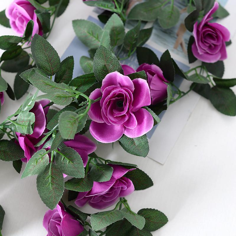 Simulated Rose Winter Jasmine Cherry Blossom Artificial Vine Decoration For
