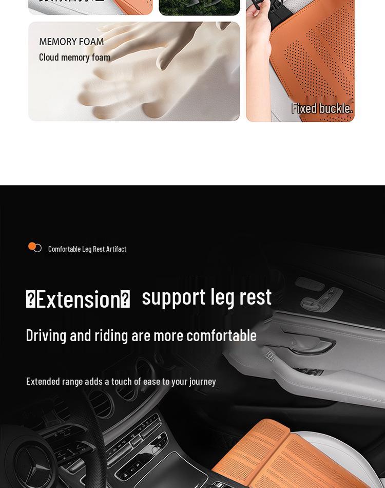 Universelles Vier-Jahreszeiten-Autositzkissen mit integrierter Beinauflagenverlängerung