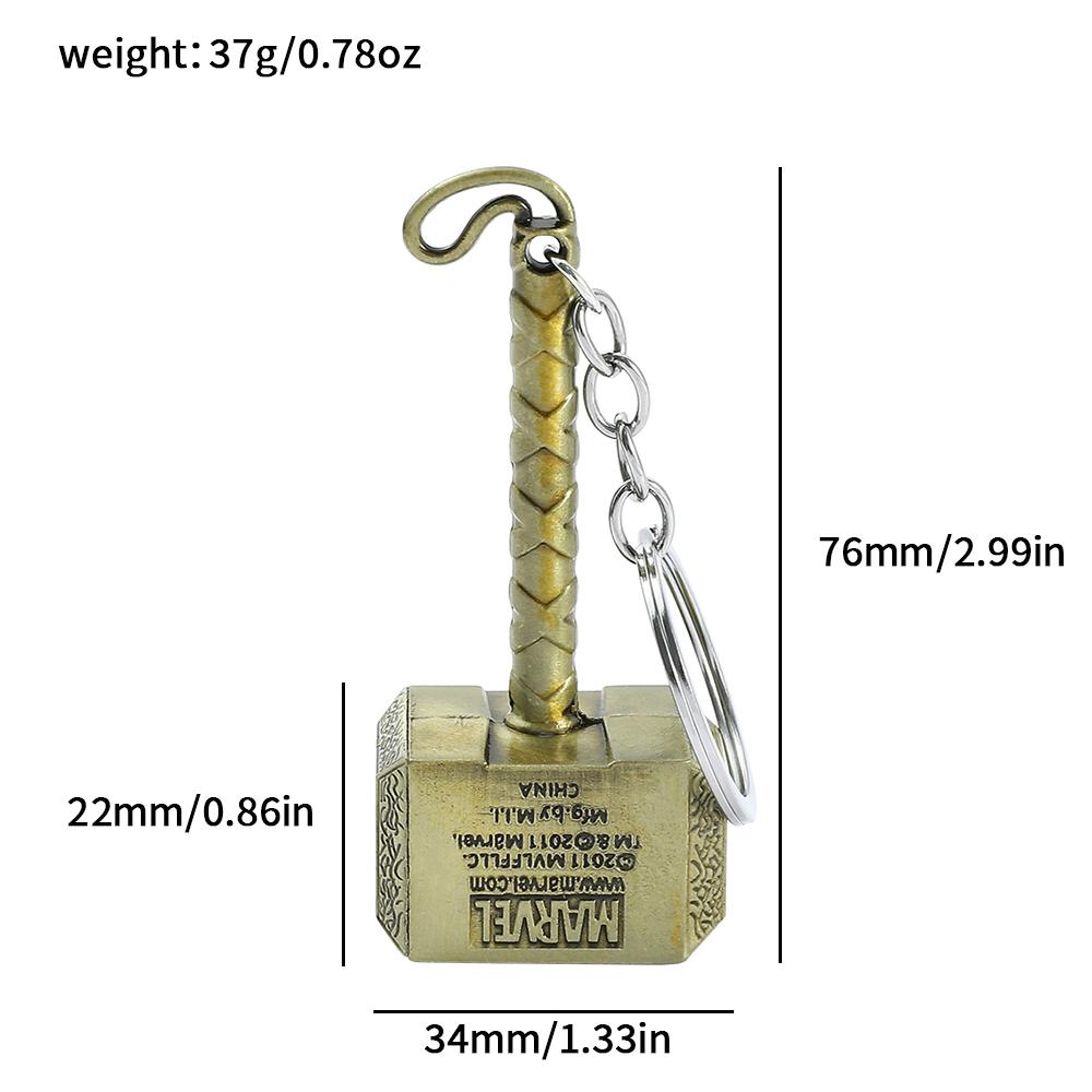 

Superhero Metal Keychain designed for Bag Avengers Pendant Thor Hammer Deadpool Spiderman Iron Man Captain America Keyrings