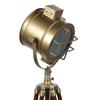 Brass Spotlight Floor lamps spotting Home decorative Nautical Antique Finish Brass Spotlight Searchlight Wooden Tripod Floor Light