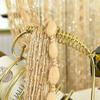 2m X 1m Door String Curtain Flat Ribbon Thread with Shaggy Tassel Room Divider Home Decor Sequin Curtain for Doorway Door String Curtains