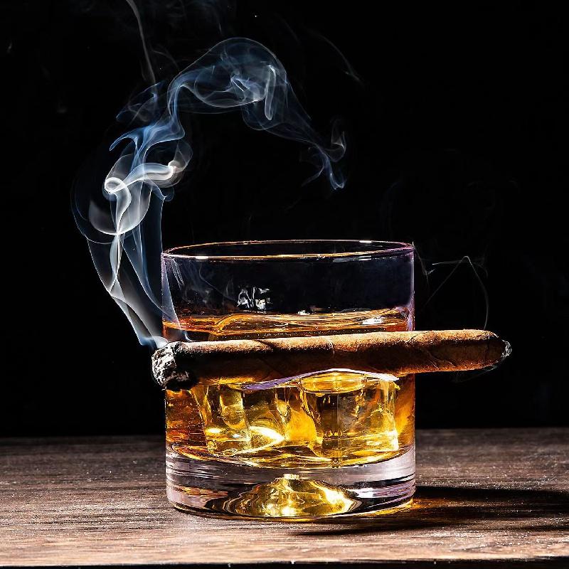 

Lead Free Glass Davidoff Cigar Cup Round Whiskey Glass Barware Export 301-400ml