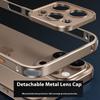 For iPhone 16 Pro Bumper Case Heat Dissipation Aluminium Alloy Phone Shell with Buckle/Camera Lid