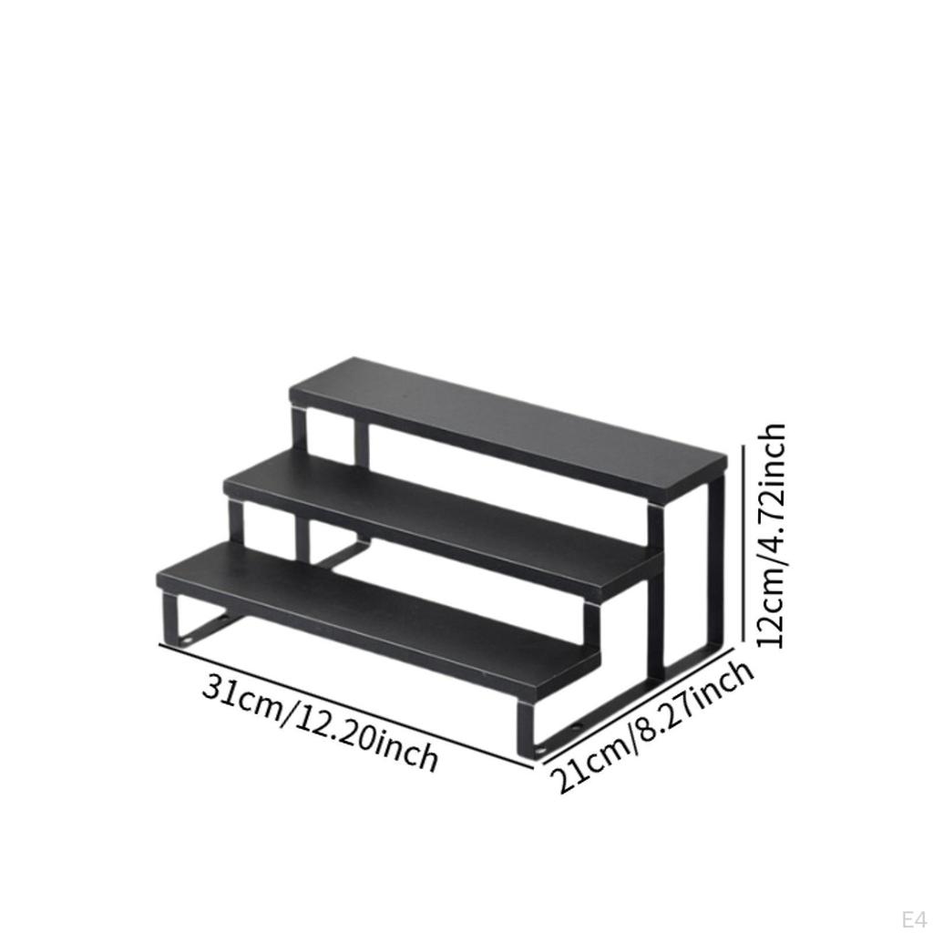 3 Tier Wooden Doll Display Stand, Decorative Cupcake Ideal for Cafe Or Living Room