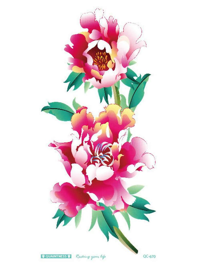 Ruicailong Pegatinas de Tatuaje de Brazo Floral 3D Impermeables para Mujer - Diseño Elegante y Sexy