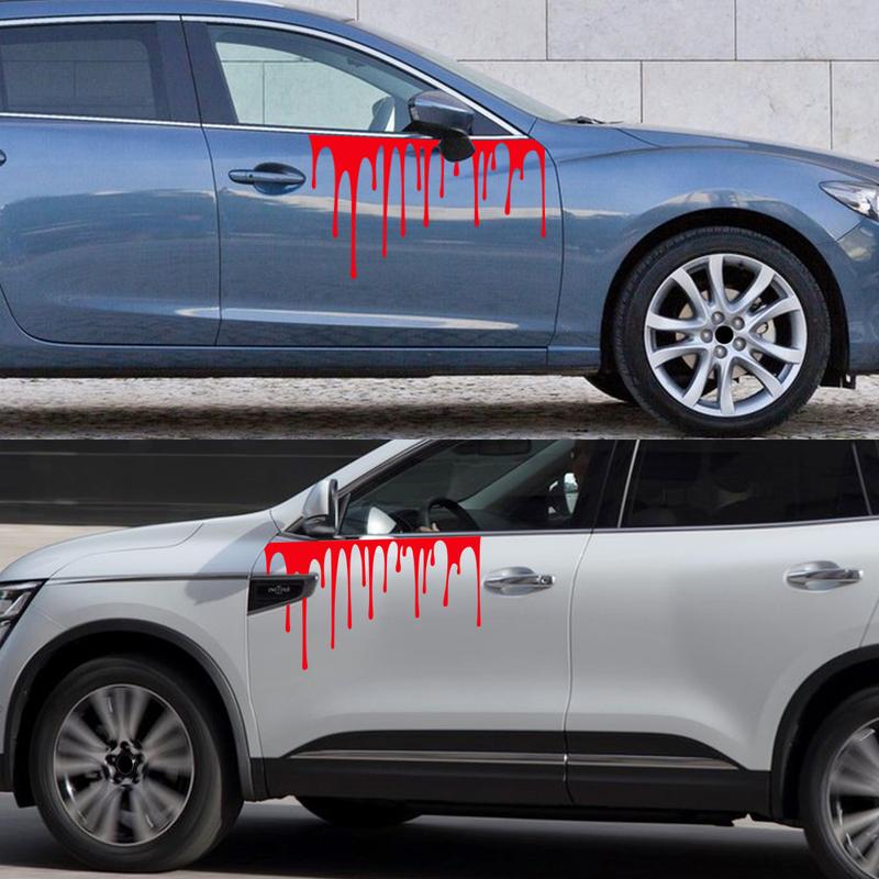 Halloween Blood Car Sticker Drip Blood Car Vinyl Sticker Self-adhesive Waterproof Blood Decal Stickers Car Body Decoration Decal