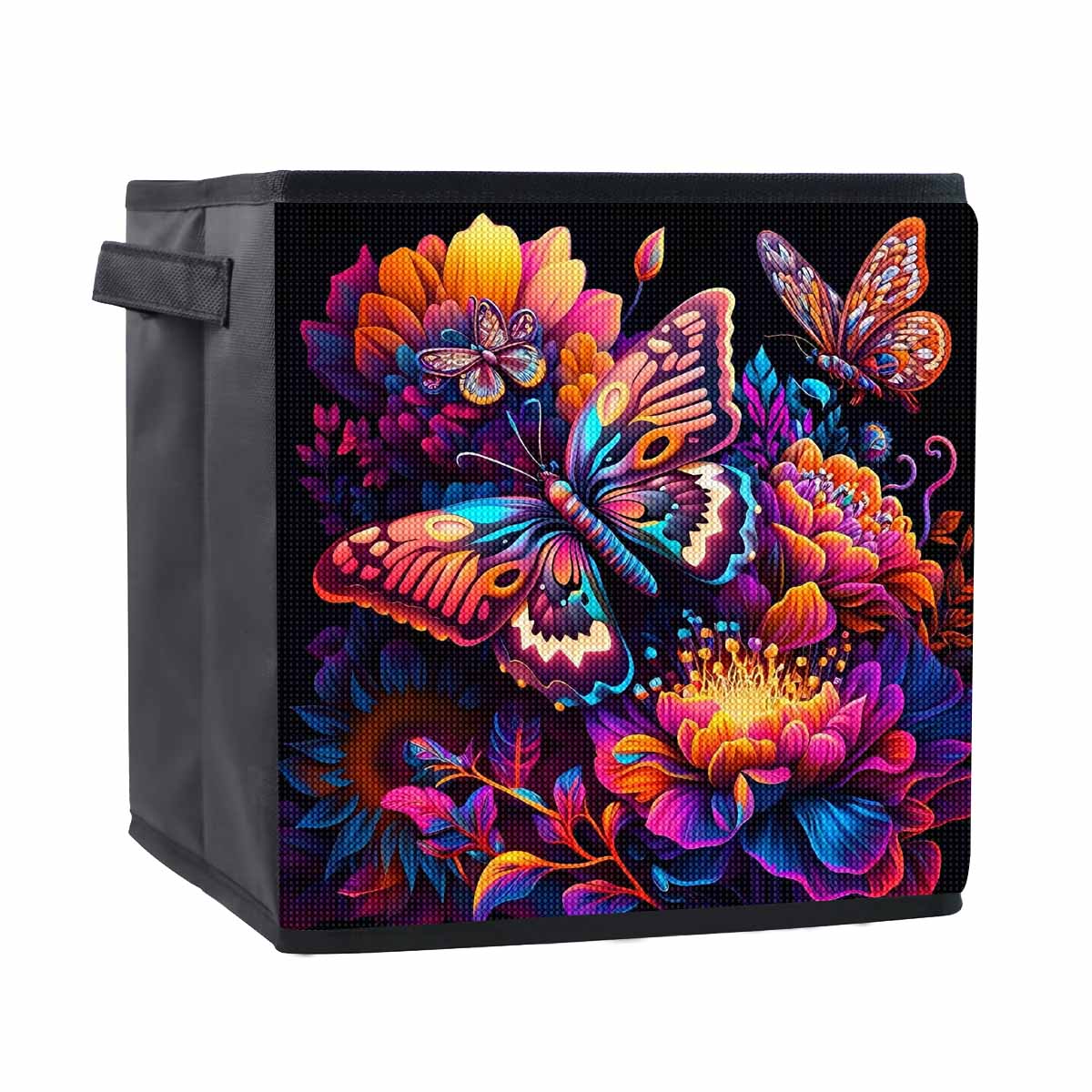 

Butterflies and Flowers 5D Diamond Painting Storage Basket Full Round Drill Mosaic Diamond Embroidery Cross Stitch Kits Home Decor Home Decor 25cmx25cm