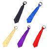 Unisex Pre-Tied Necktie with Adjustable Zipper Design Shiny Sequins Skinny Tie for Weddings Graduation Party Costume