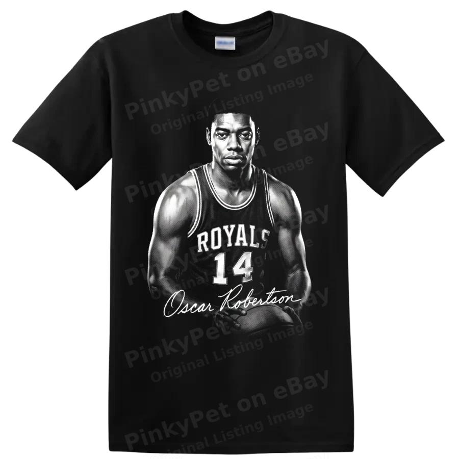 Oscar Robertson Basketball T Shirt Cincinnati Royals 14 Vintage Legend Icon Tee
