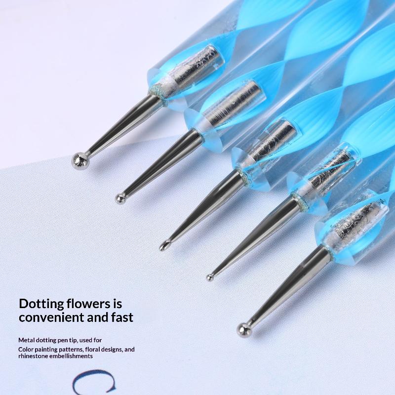 5 Pcs Silicone Clay Sculpting Tool For Brush Modeling Dotting Nail Art Pottery Clay Tool Diy Carving Sculpting Tools Soft Head